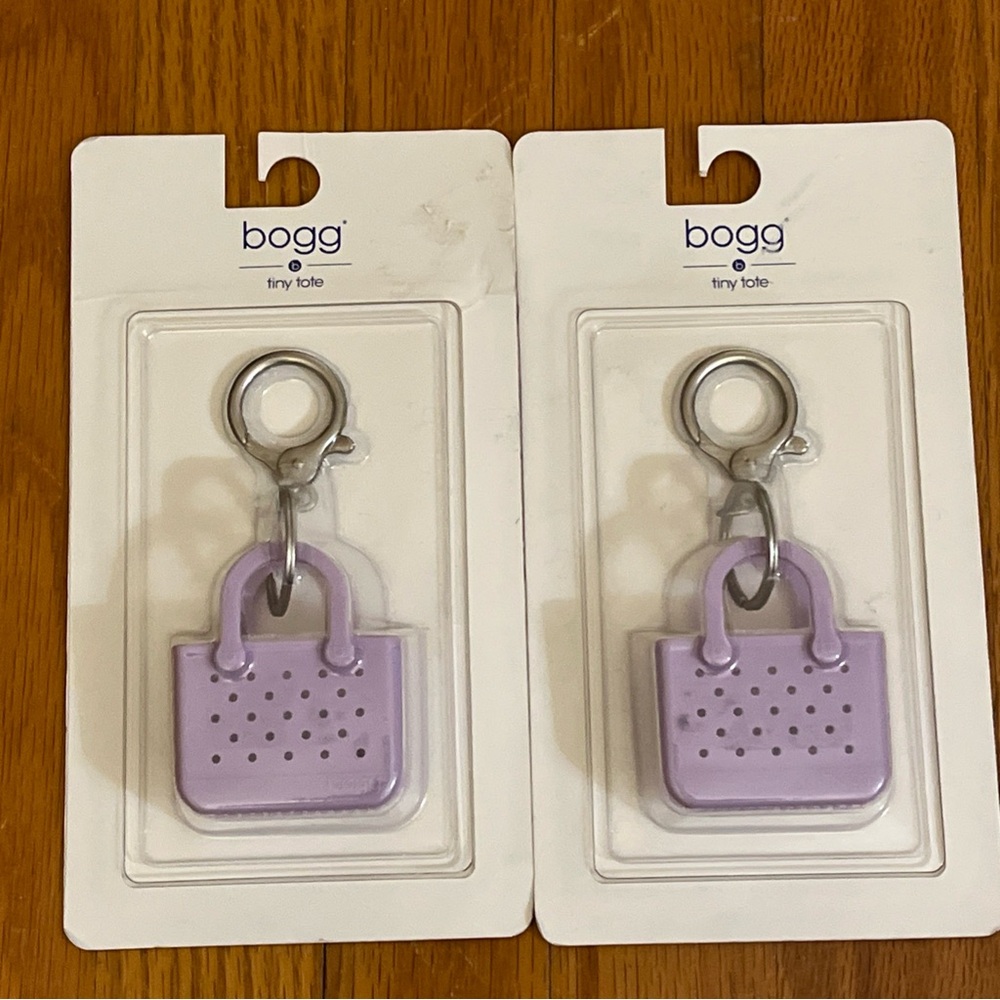BOGG bag tiny tote keychain lot of 2 lilac / purple - Picture 2 of 3